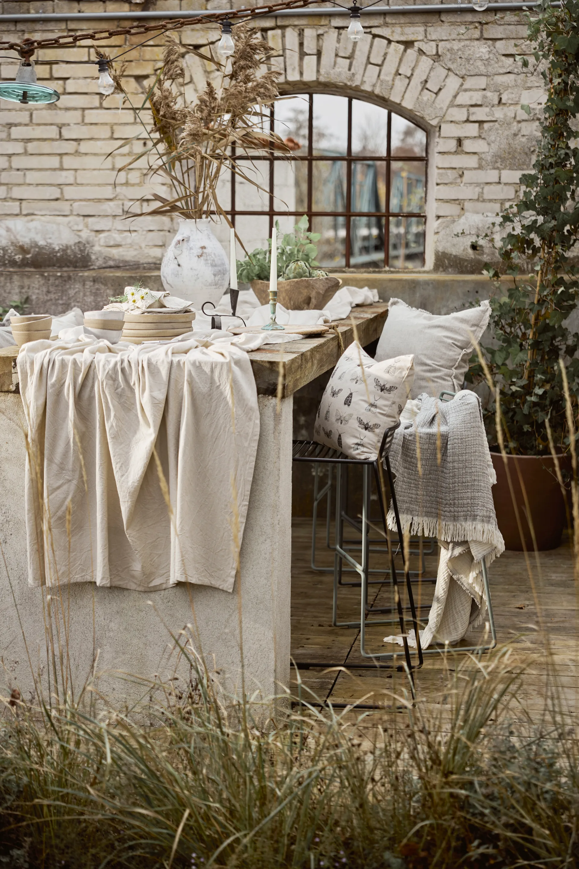 Samos pläd 120x150 cm, Grå Boel & Jan