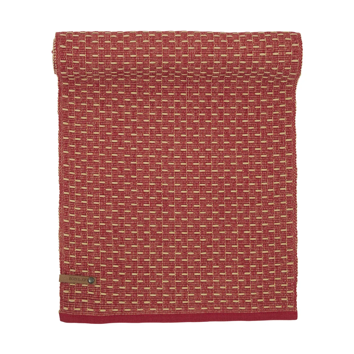 Boel & Jan Theun löpare 35x120 cm Röd-natur