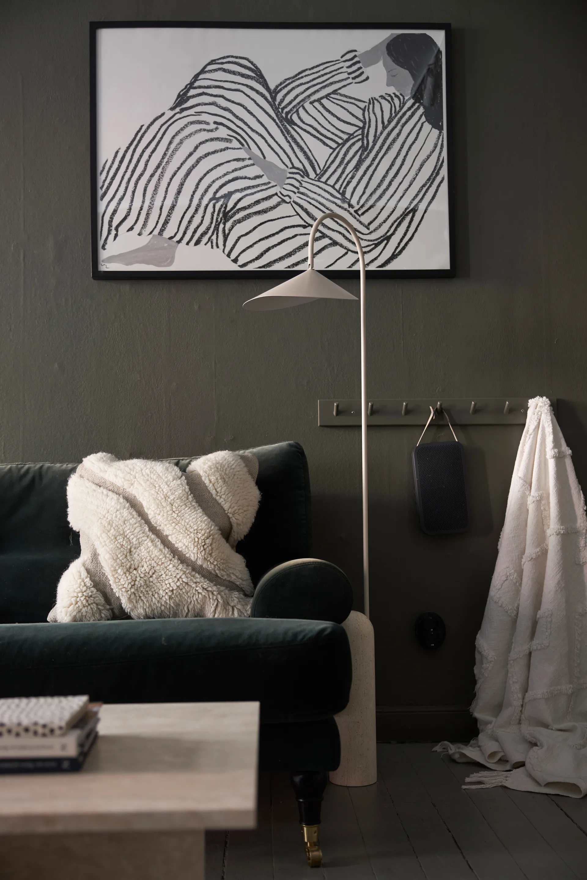 Tovhult bomullspläd 130x170 cm, Offwhite Boel & Jan