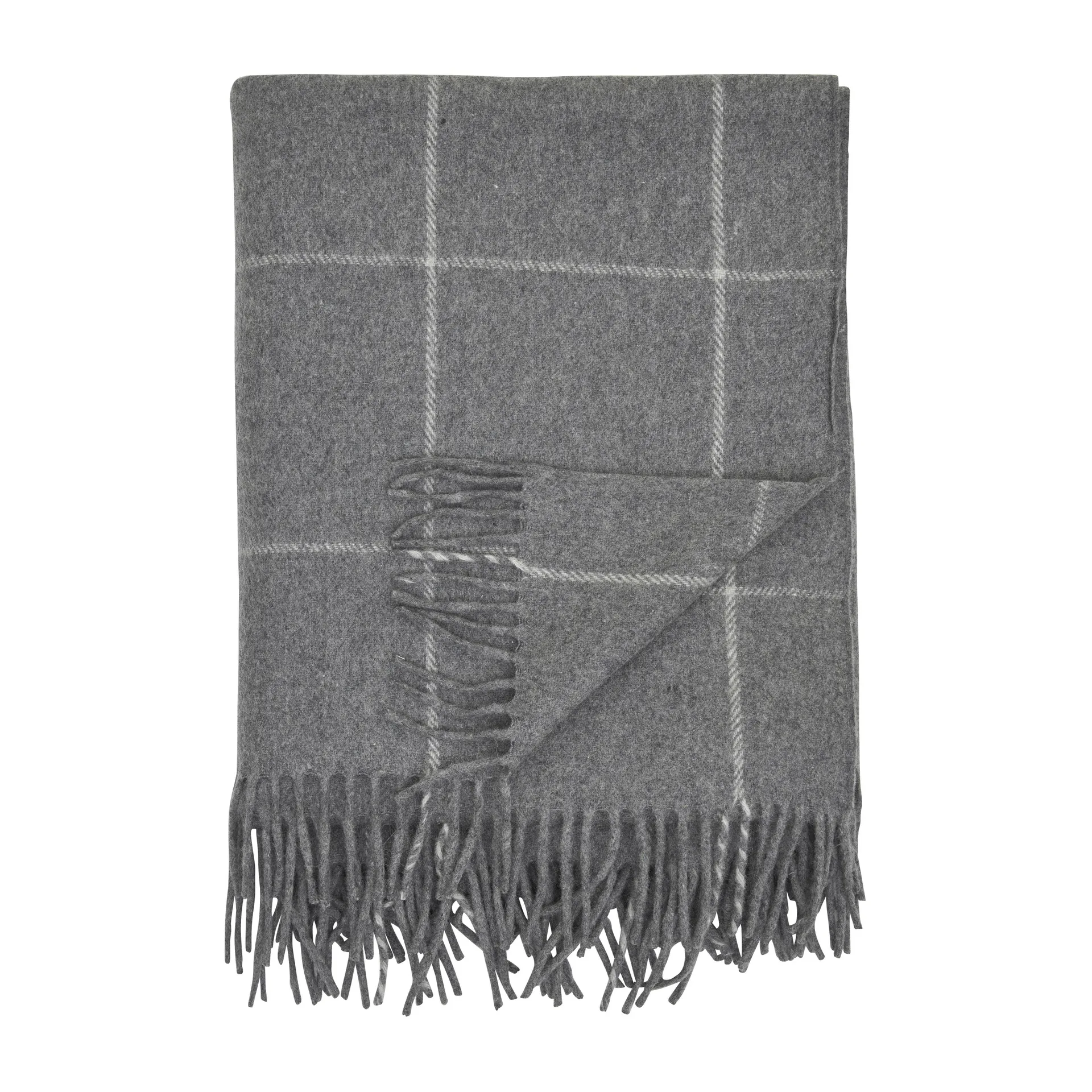 Vilgot ullpläd 130x170 cm, Grå Boel & Jan