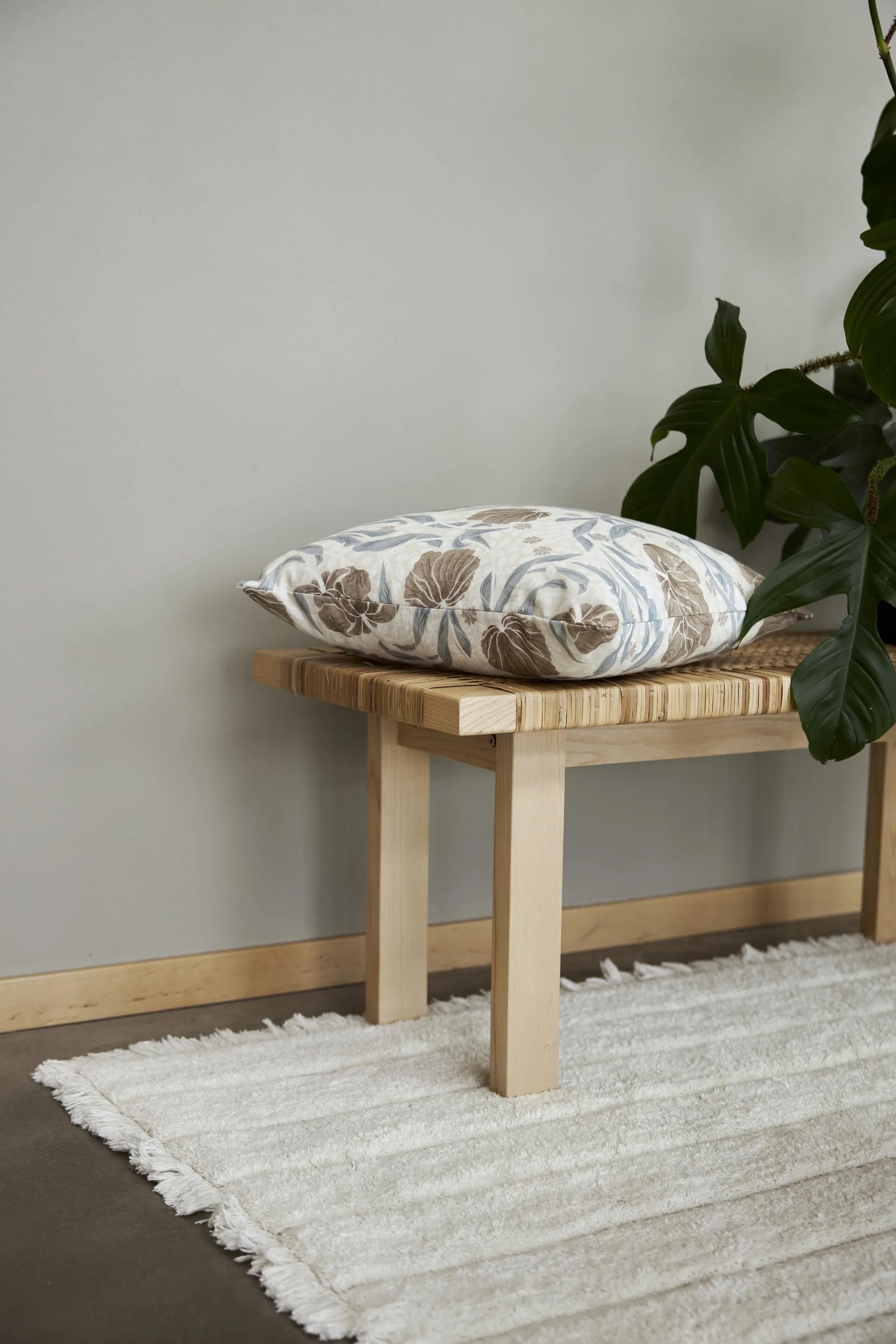 Zoe bomullsmatta 160x160 cm, Offwhite Boel & Jan