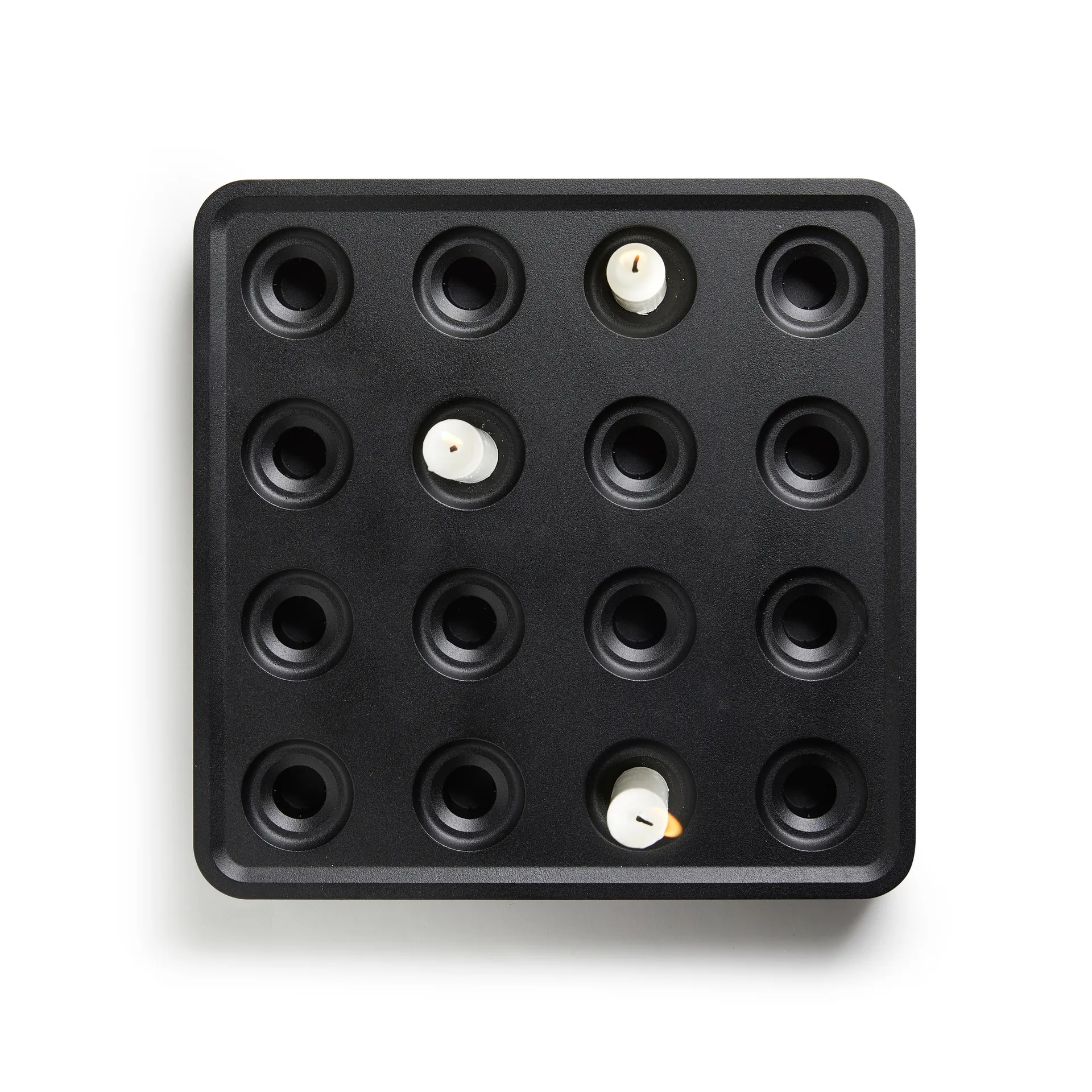 Stumpastaken ljushållare svart, stor Born In Sweden