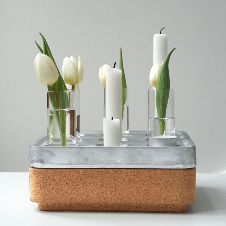 Stumpastaken Small gåvoset - aluminium, korkskål natur, 4-pack vaser, tändstickor - Born In Sweden