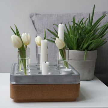 Stumpastaken Small gåvoset - aluminium, korkskål natur, 4-pack vaser, tändstickor - Born In Sweden