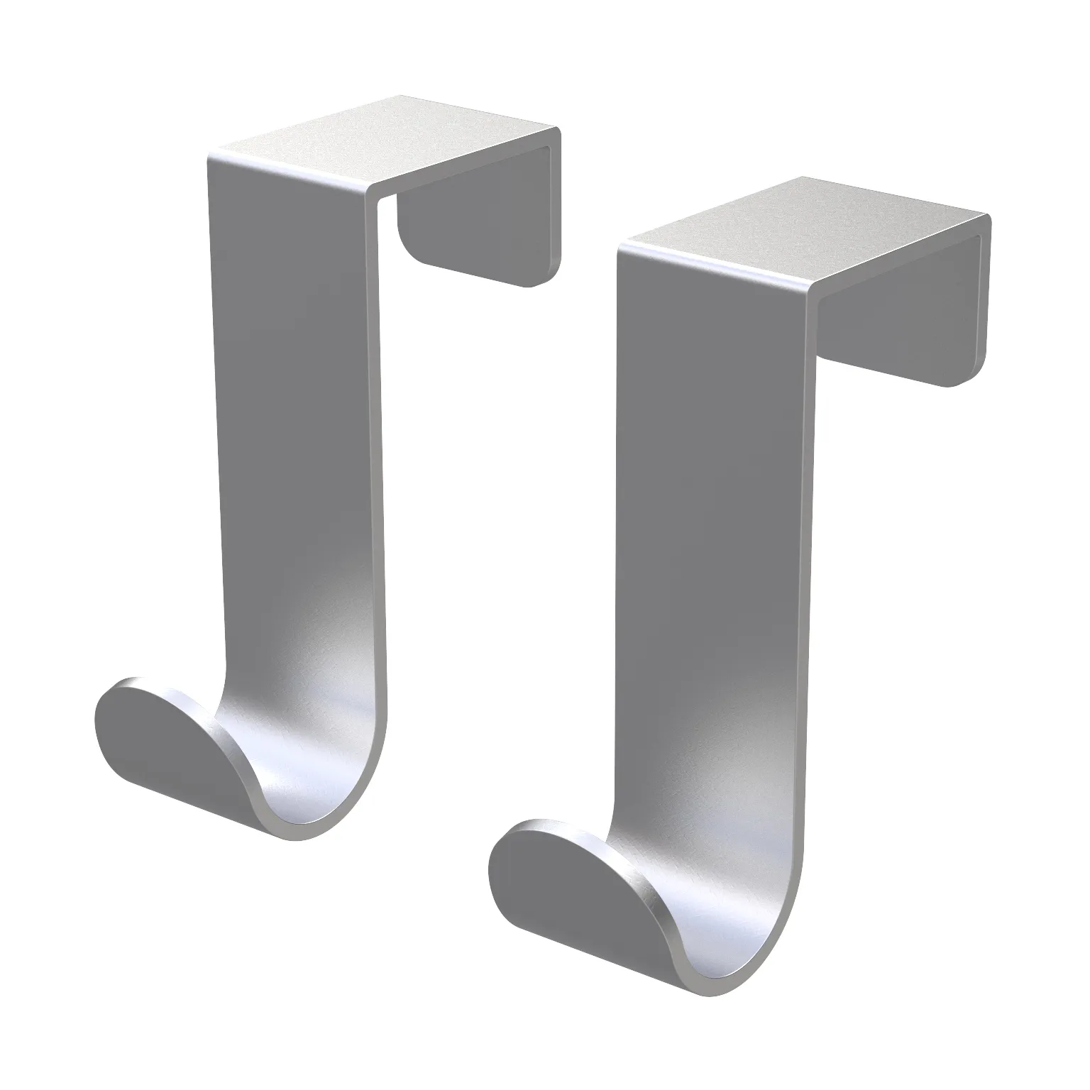 Bosign enkel J-krok 2-pack, Borstad stål Bosign