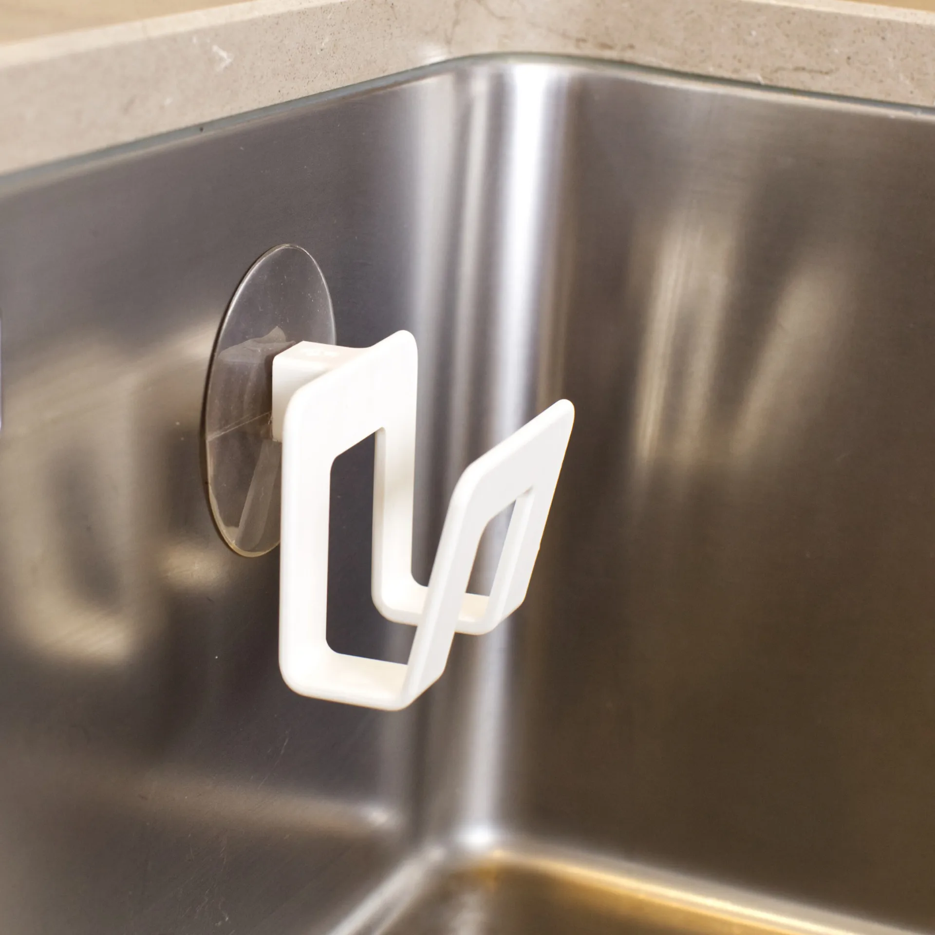 Bosign hållare för disksvamp med sugpropp, Vit Bosign