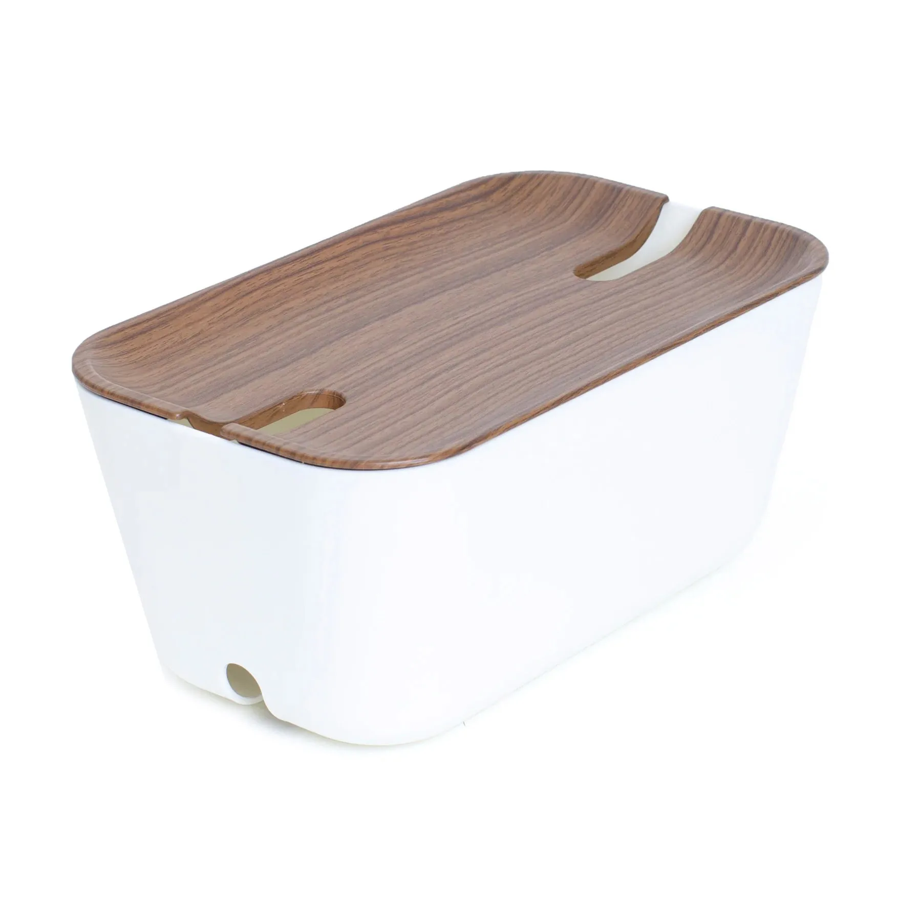 Cable Organiser M, mörkbrunt trätryck Bosign