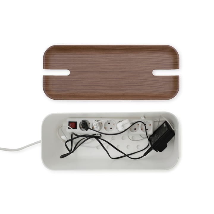 Cable Organiser XL, Mörk trädekor Bosign