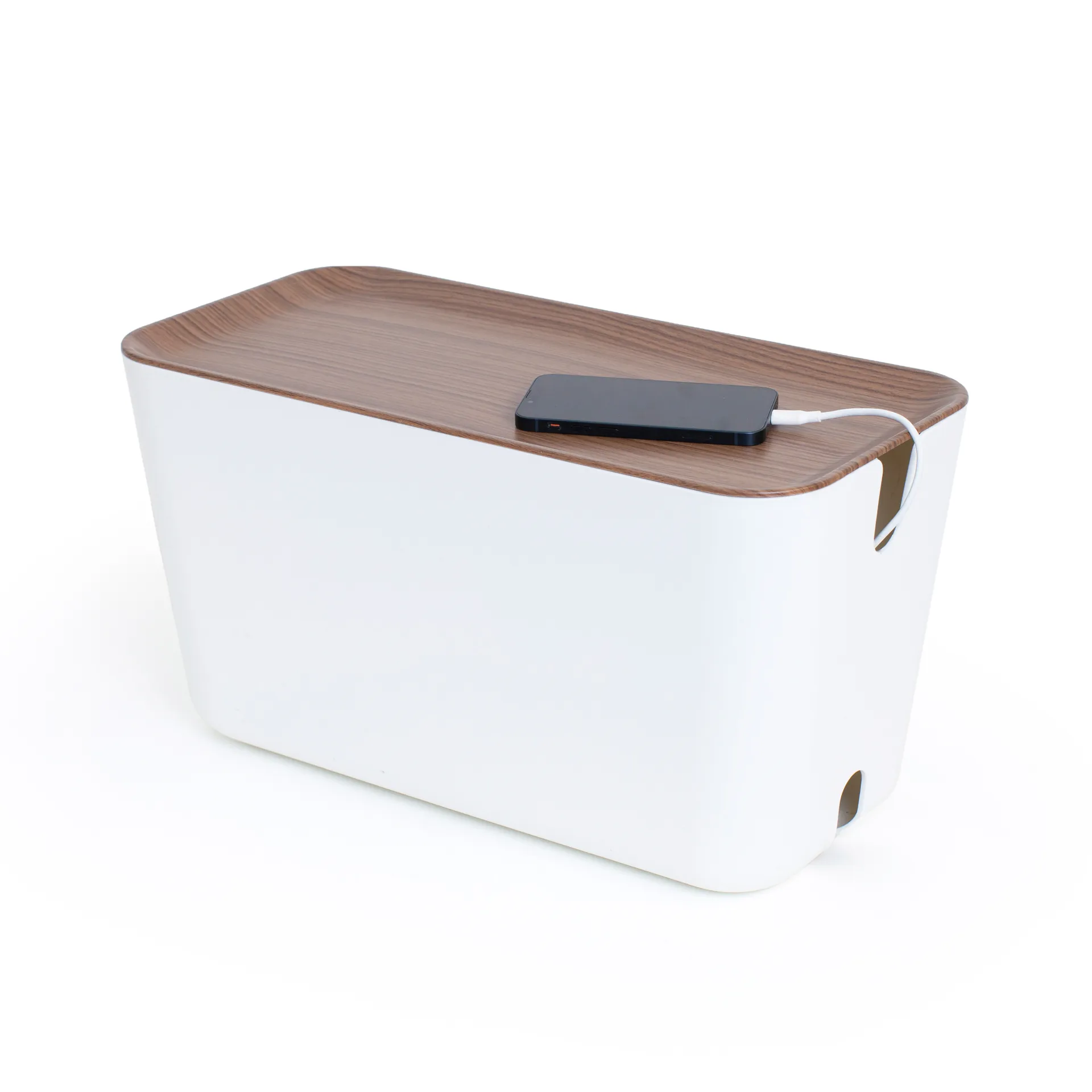 Cable Organiser XXL kabelsamlare, Mörk trädekor Bosign