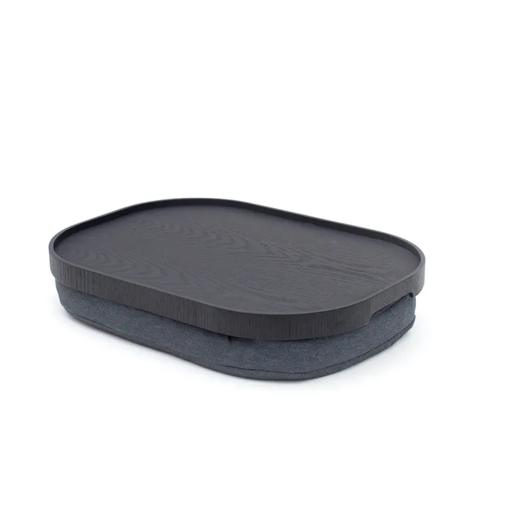 CurveLine™ anti-slip knäbricka 47x34 cm - Svart pilträ-grå - Bosign