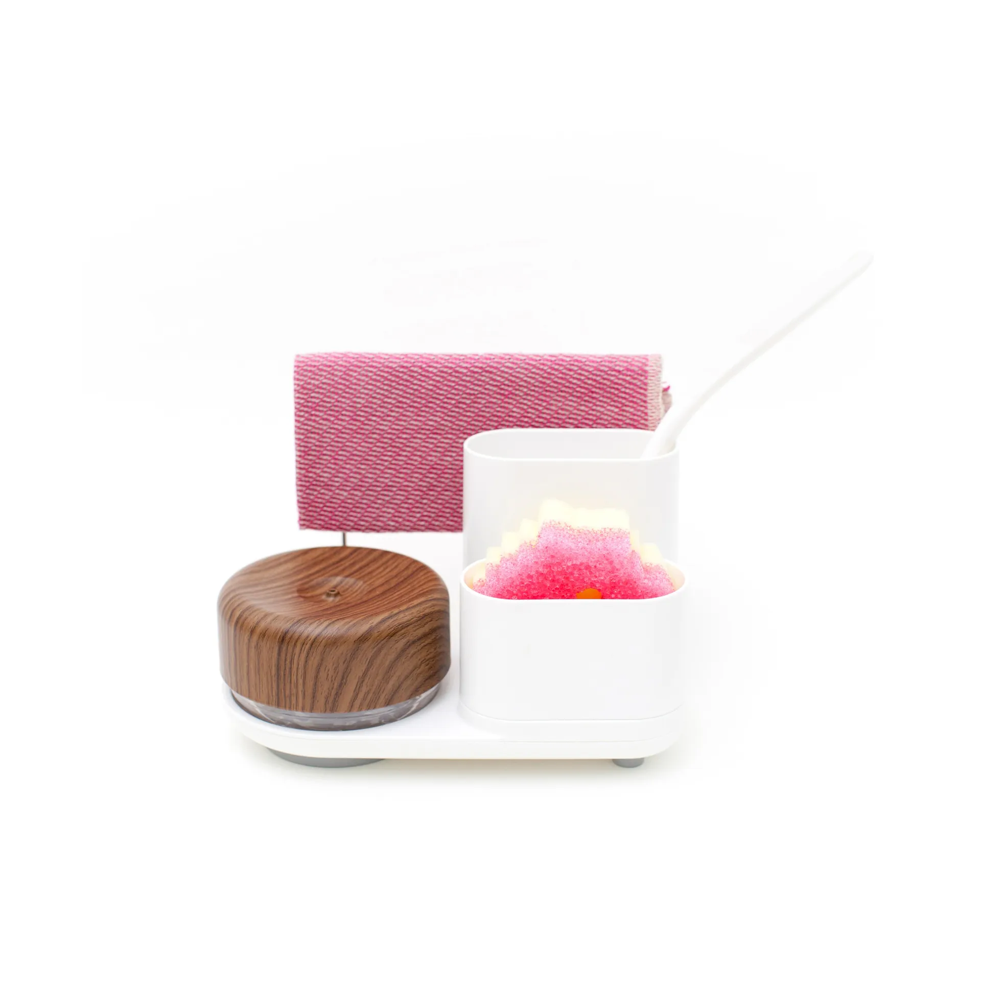 Do-Dish Caddy PLUS diskmedelspump med förvaring, Mörkt trä Bosign