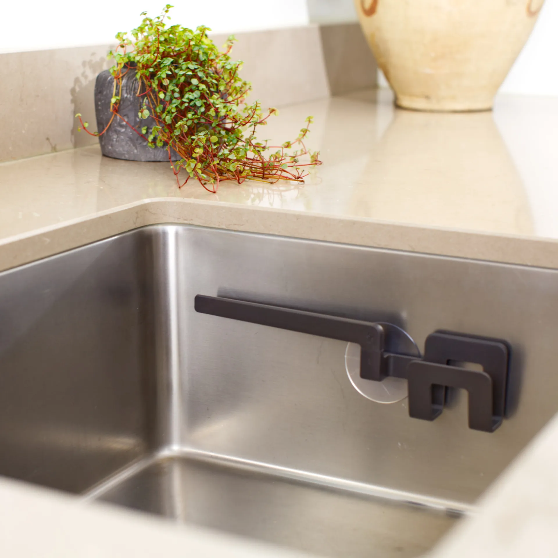 Hållare för disktrasa och disksvamp sugpropp, Grafitgrå Bosign