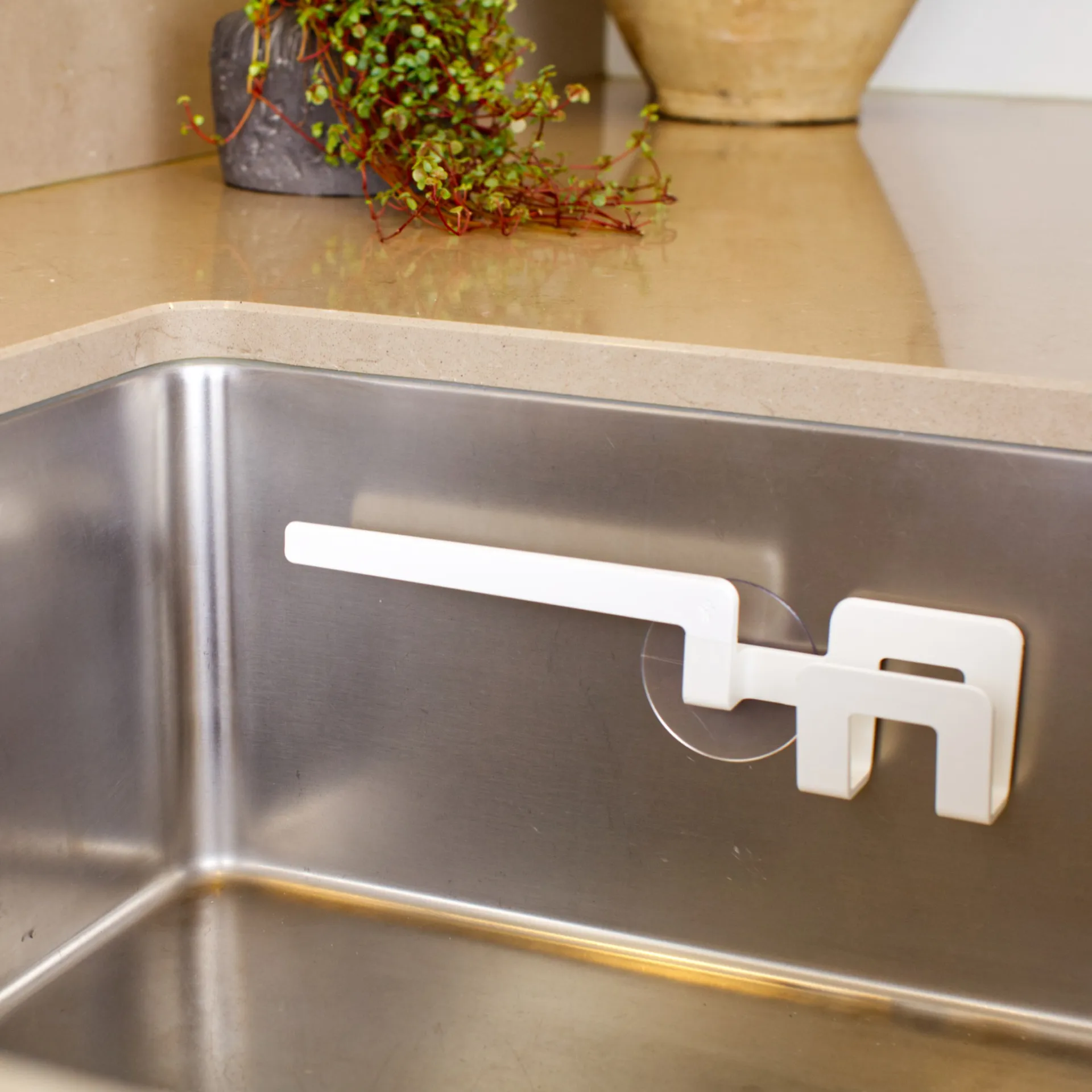 Hållare för disktrasa och disksvamp sugpropp, Vit Bosign