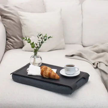 Knäbricka Laptray anti-slip 43x23 cm - Svart pilträ-grå - Bosign