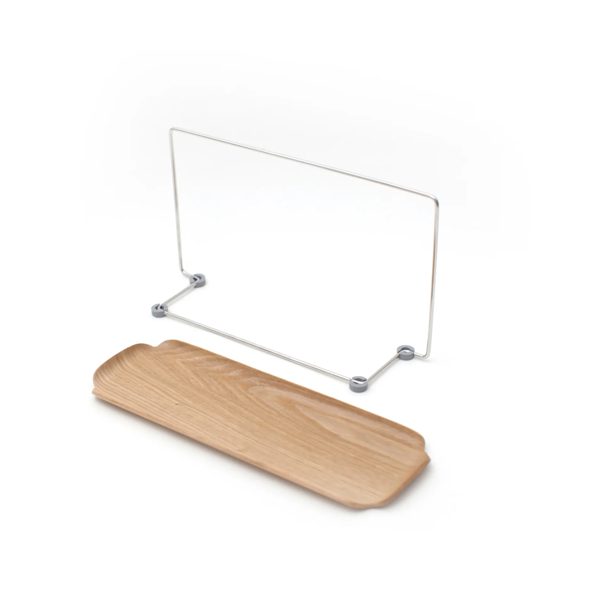LEAF diskbricka med disktrasehållare, Pilträ-rostfritt stål Bosign