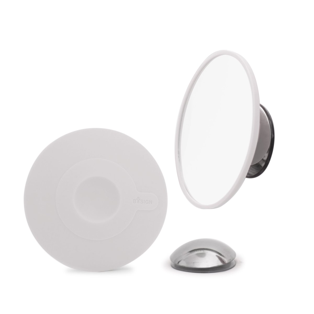 Bosign Make-up spegel 5x förstoring vit | Skandinavisk Design | Bordsspeglar | Silverfärgad