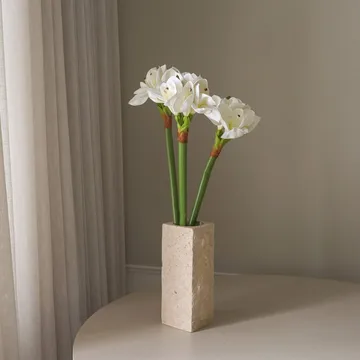 Amaryllis konstgjord bukett - Vit, 73 cm - Botané