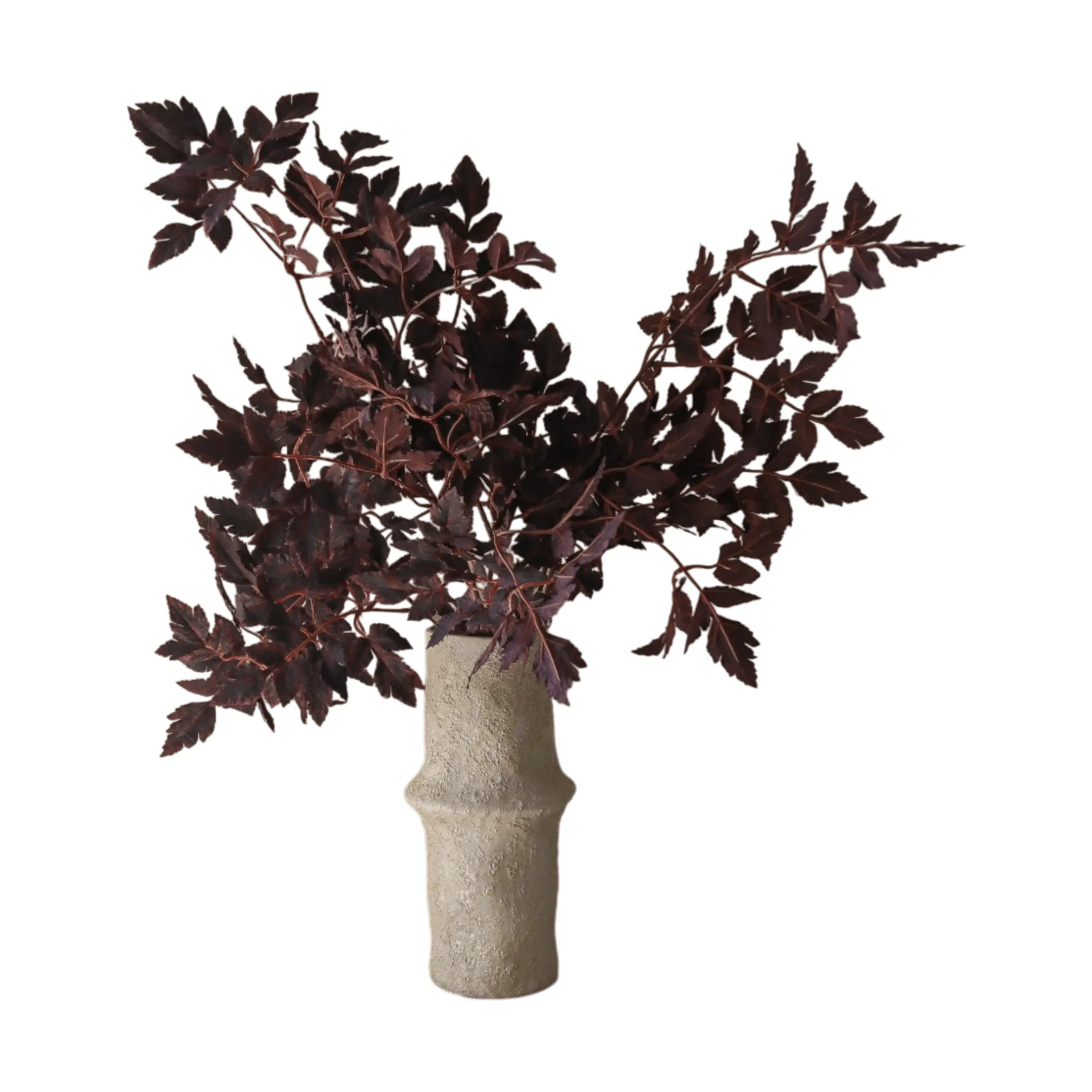 Burgundy Plum Leaves konstgjord bukett, 85 cm, 4 st Botané