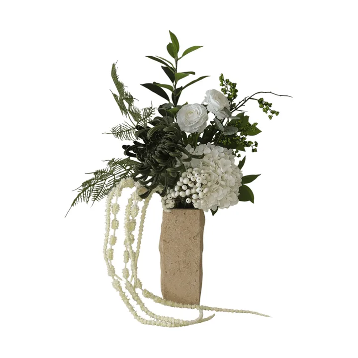Green veil konstgjord bukett - Ranunkel, hortensia, amarant, 85 cm - Botané