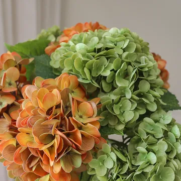 Hortensia konstgjord bukett - Copper, 60 cm, 7 st - Botané