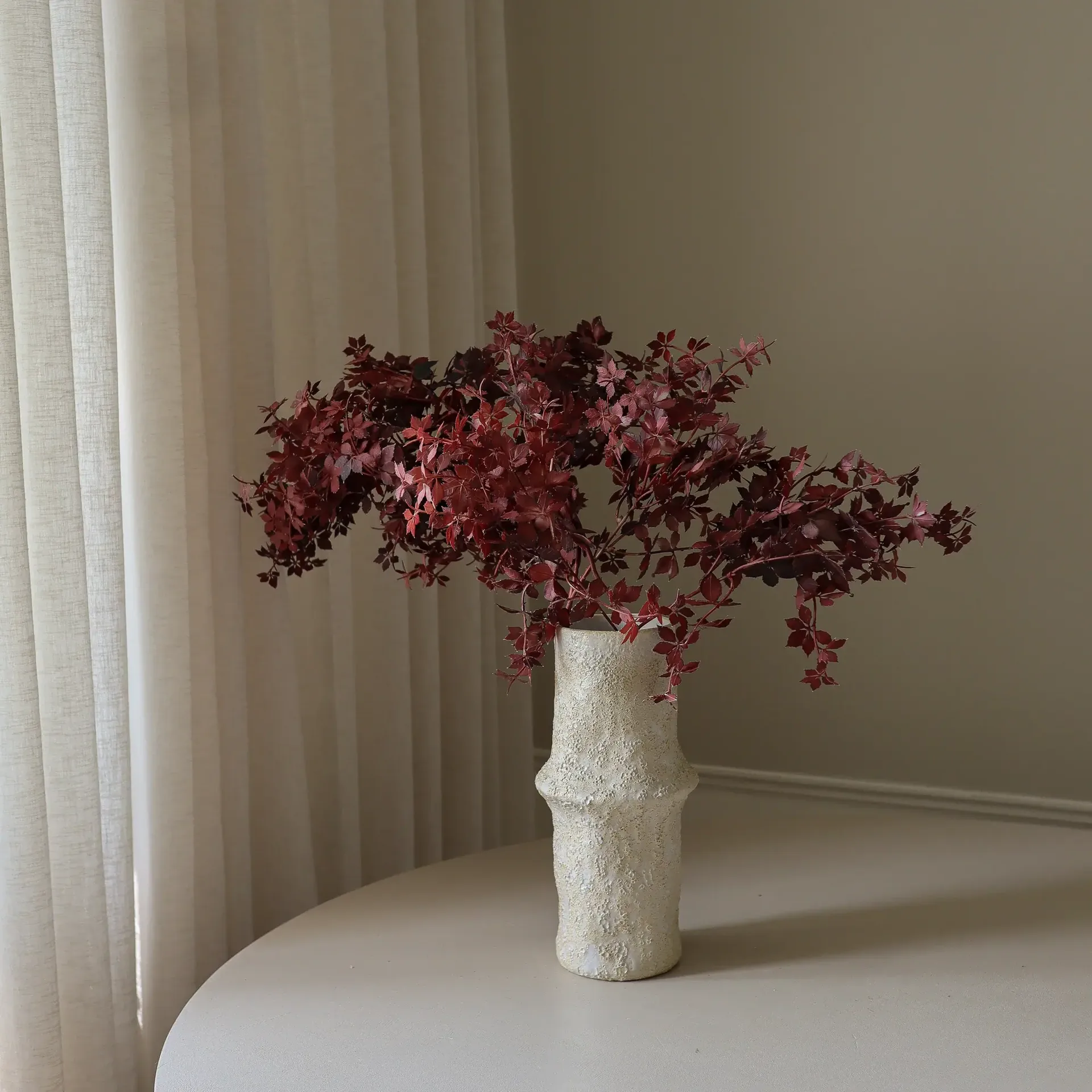 Maple Branch konstgjord bukett, Burgundy, 107 cm, 1 st Botané