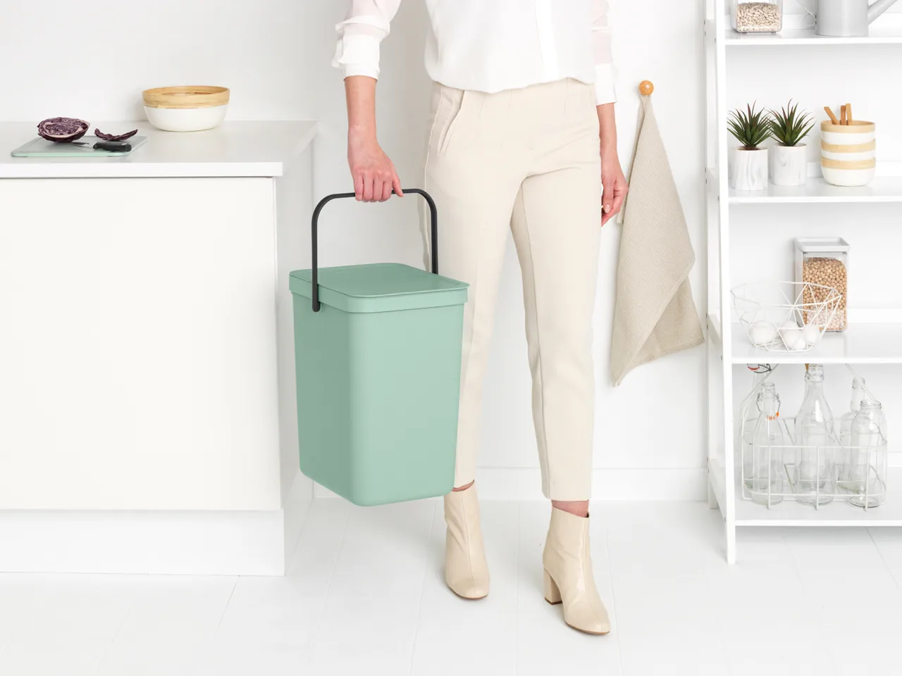 Avfallshink Sort & Go 25L, Jade Green Brabantia