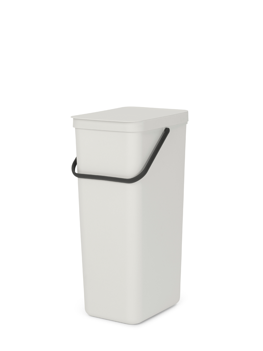 Brabantia Avfallshink Sort & Go 40L Ljusgrå | Skandinavisk Design | Sorteringskärl | Grå