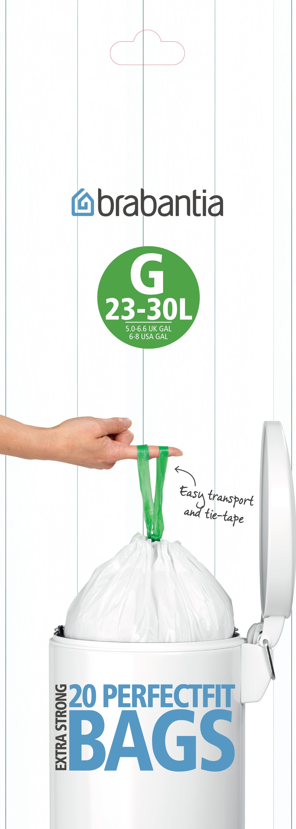 Brabantia Avfallspåsar G för hinkar på 23-30 liter 20 påsar/rulle 23-30 l