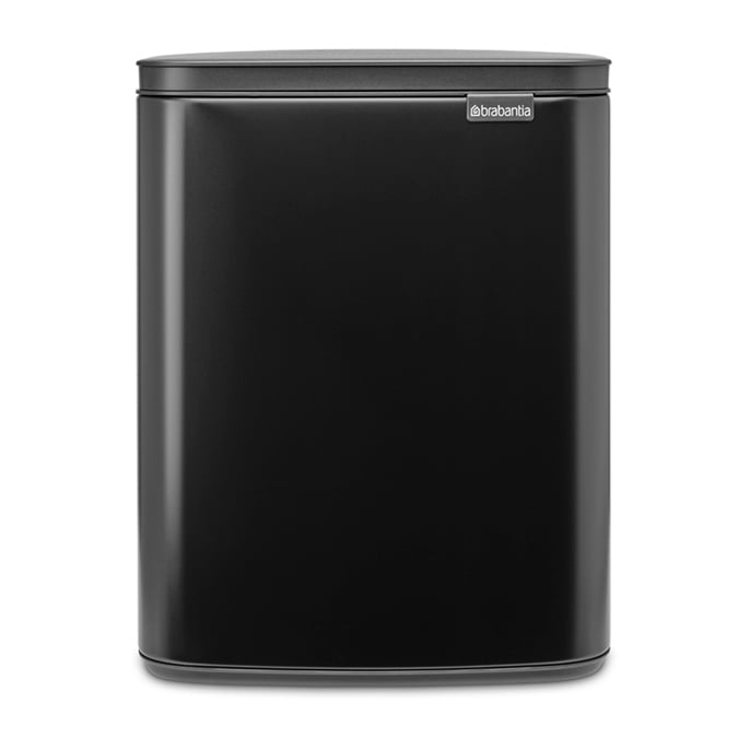 Brabantia Bo avfallshink 12 L Matte black | Skandinavisk Design | Tvättkorgar | Grå