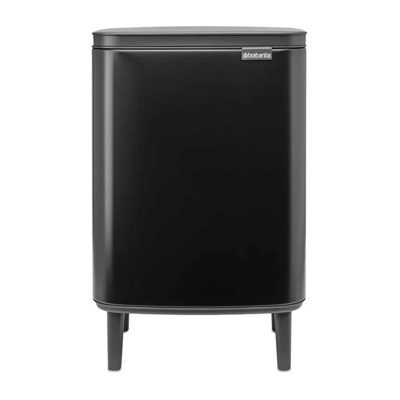 Brabantia Bo avfallshink hög 12 L Mattsvart | Skandinavisk Design | Pedalhinkar | Svart