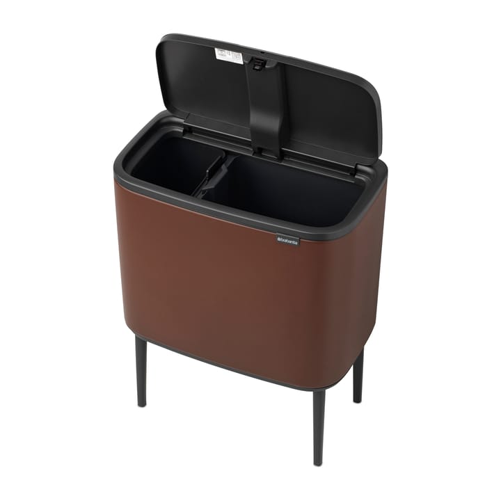 Bo touch bin 11+23 liter, Mineral cosy brown Brabantia