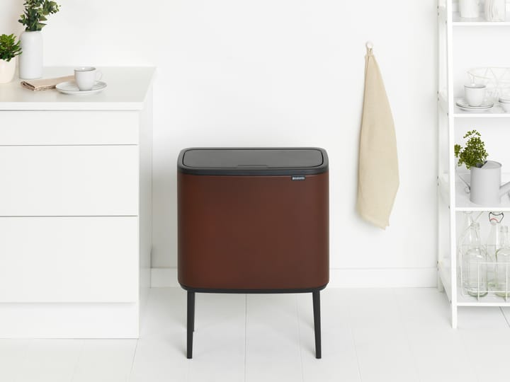Bo touch bin 11+23 liter, Mineral cosy brown Brabantia