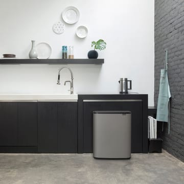 Bo touch bin 2x30 L - Mineral concrete grey - Brabantia