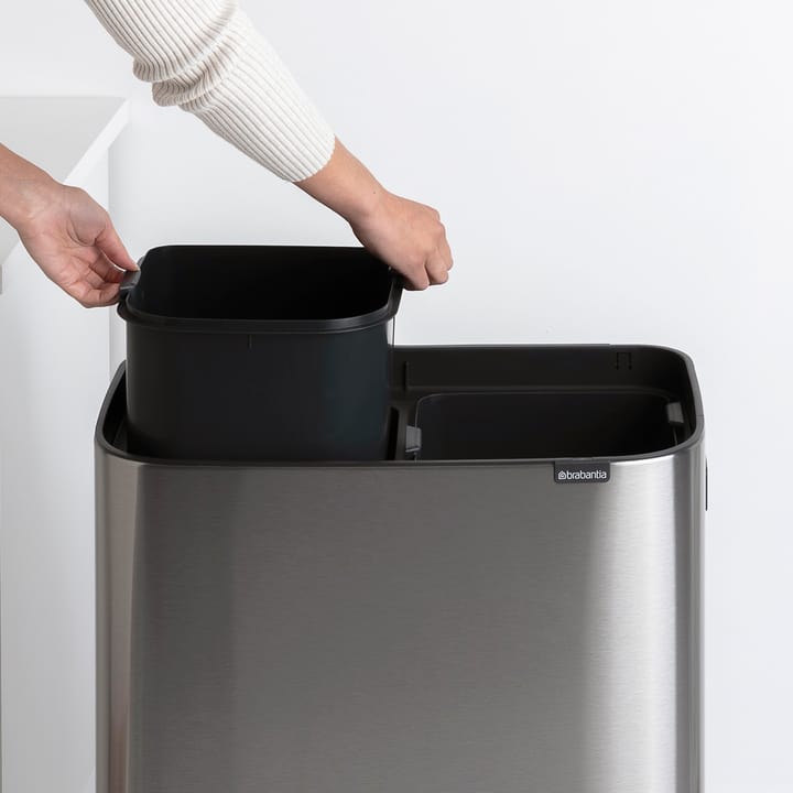 Bo touch bin high 2x30 L - Mattborstat stål - Brabantia