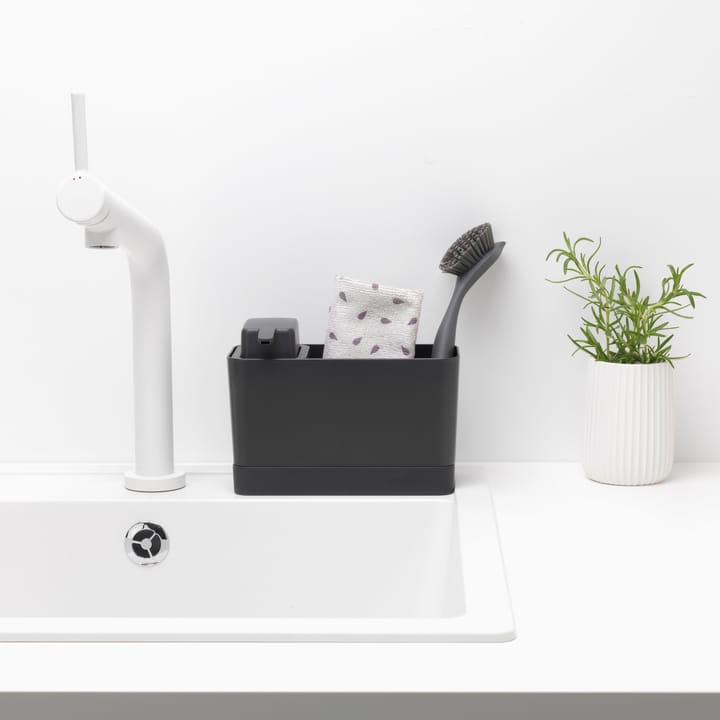 Brabantia diskbänksorganiserare med tvålpump, Mörkgrå Brabantia