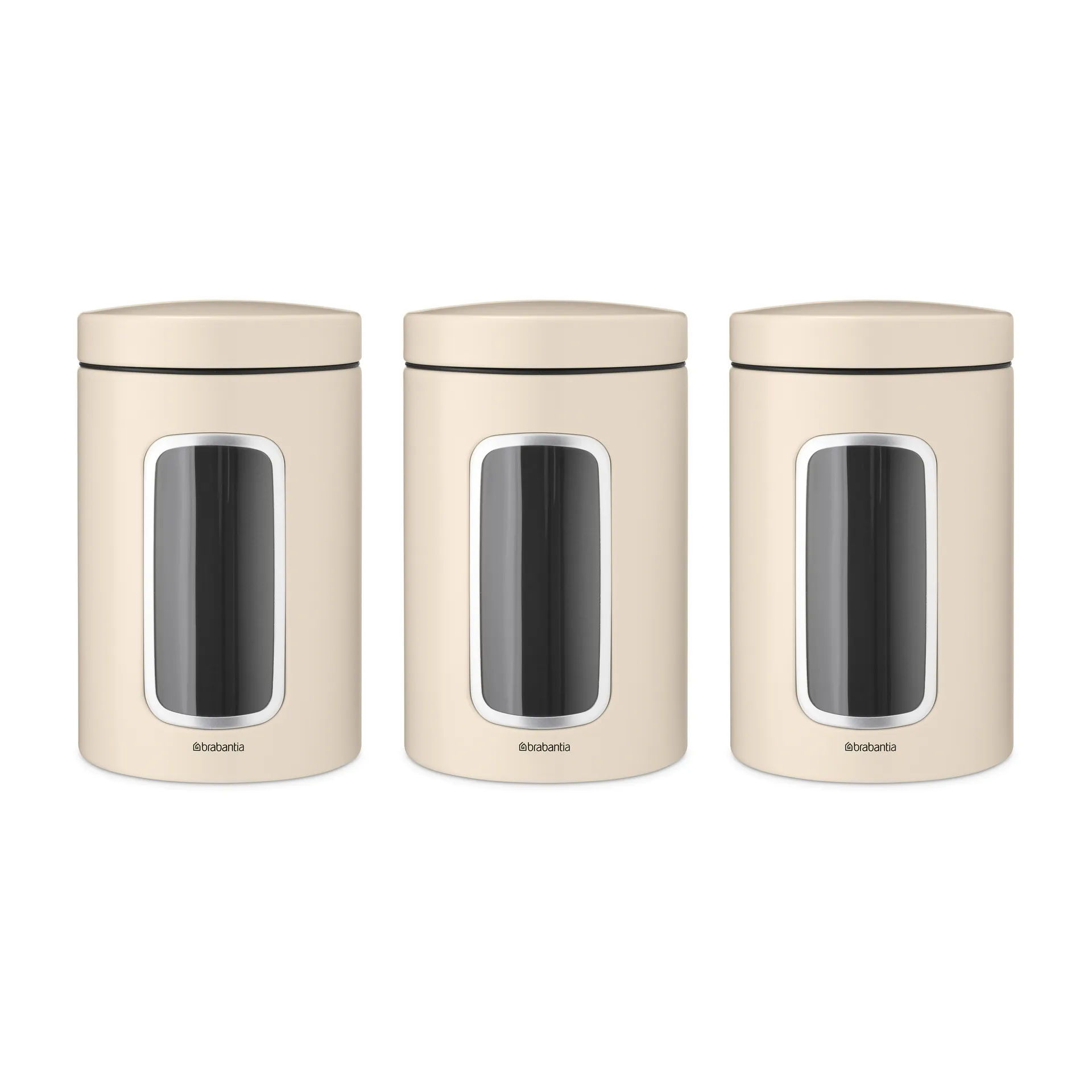 Brabantia förvaringsburk 1,4 liter 3-pack, Soft beige Brabantia