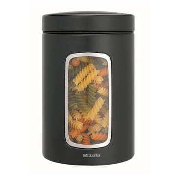 Brabantia förvaringsburk med fönster 1,4 liter - matt black - Brabantia