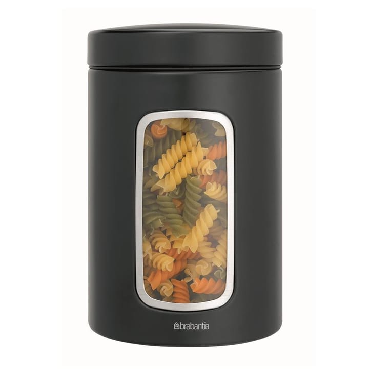 Brabantia förvaringsburk med fönster 1,4 liter, matt black Brabantia