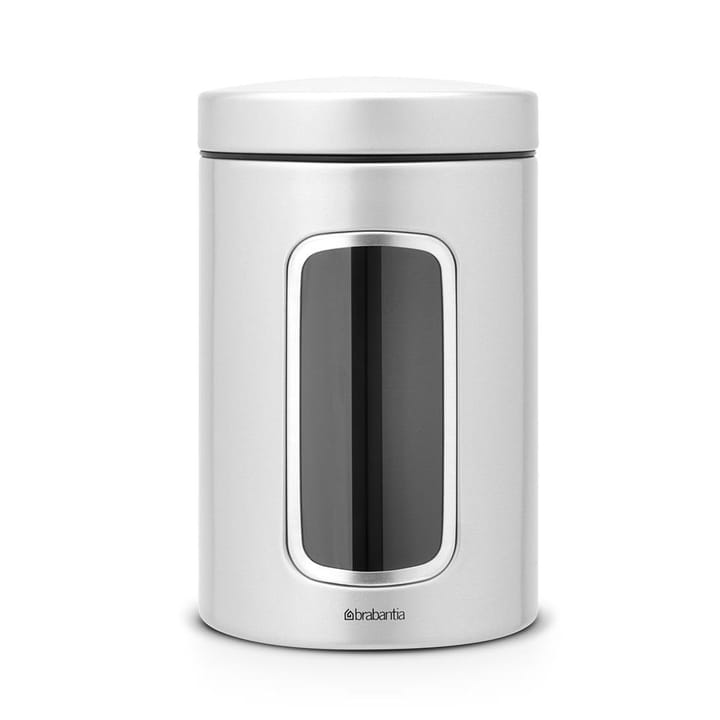 Brabantia förvaringsburk med fönster 1,4 liter, metallic grey Brabantia