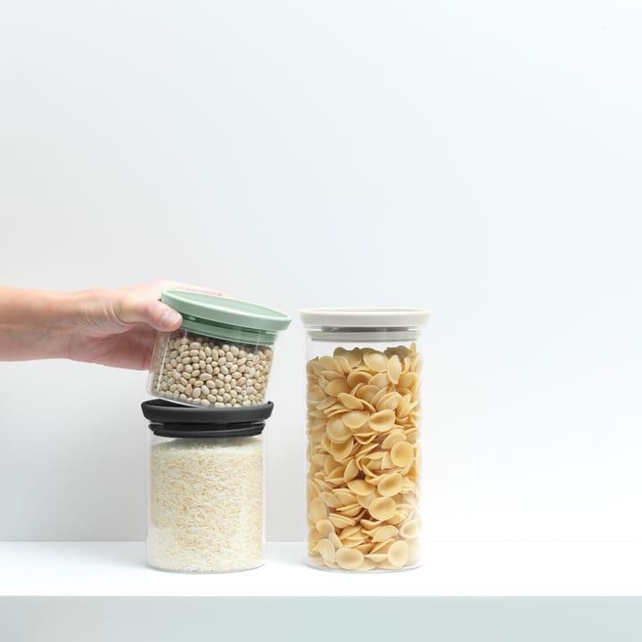 Brabantia glasburk 3-pack, Svart-grå-grön Brabantia