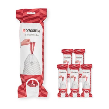 Brabantia PerfectFit avfallspåse 120 påsar - Modell J, 20-25 L - Brabantia