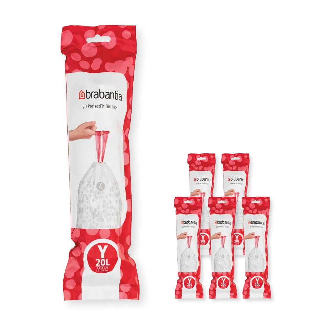 Brabantia PerfectFit avfallspåse 120 påsar, Modell Y, 20 L Brabantia