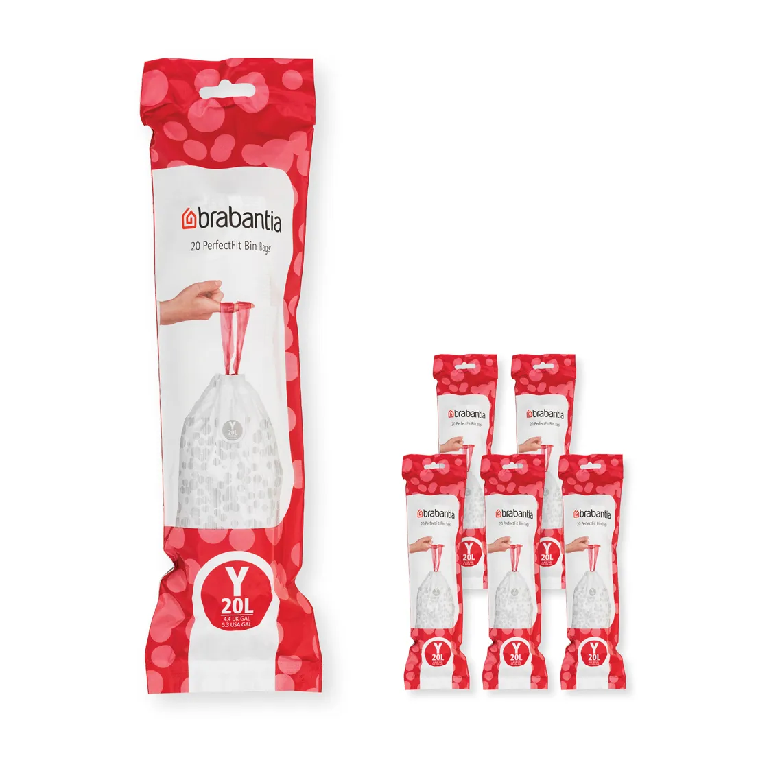 Brabantia Brabantia PerfectFit avfallspåse 120 påsar Modell Y, 20 L