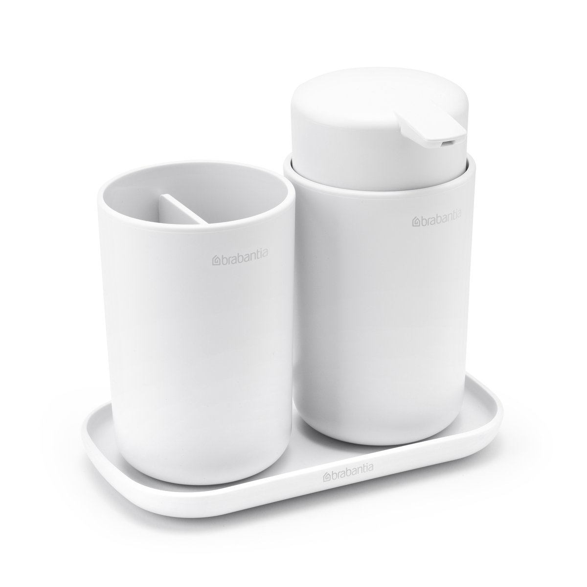 Brabantia ReNew handfatsset 3 delar Vit | Skandinavisk Design | Tvålpumpar, Tvålkoppar & Tvålfat | Vit