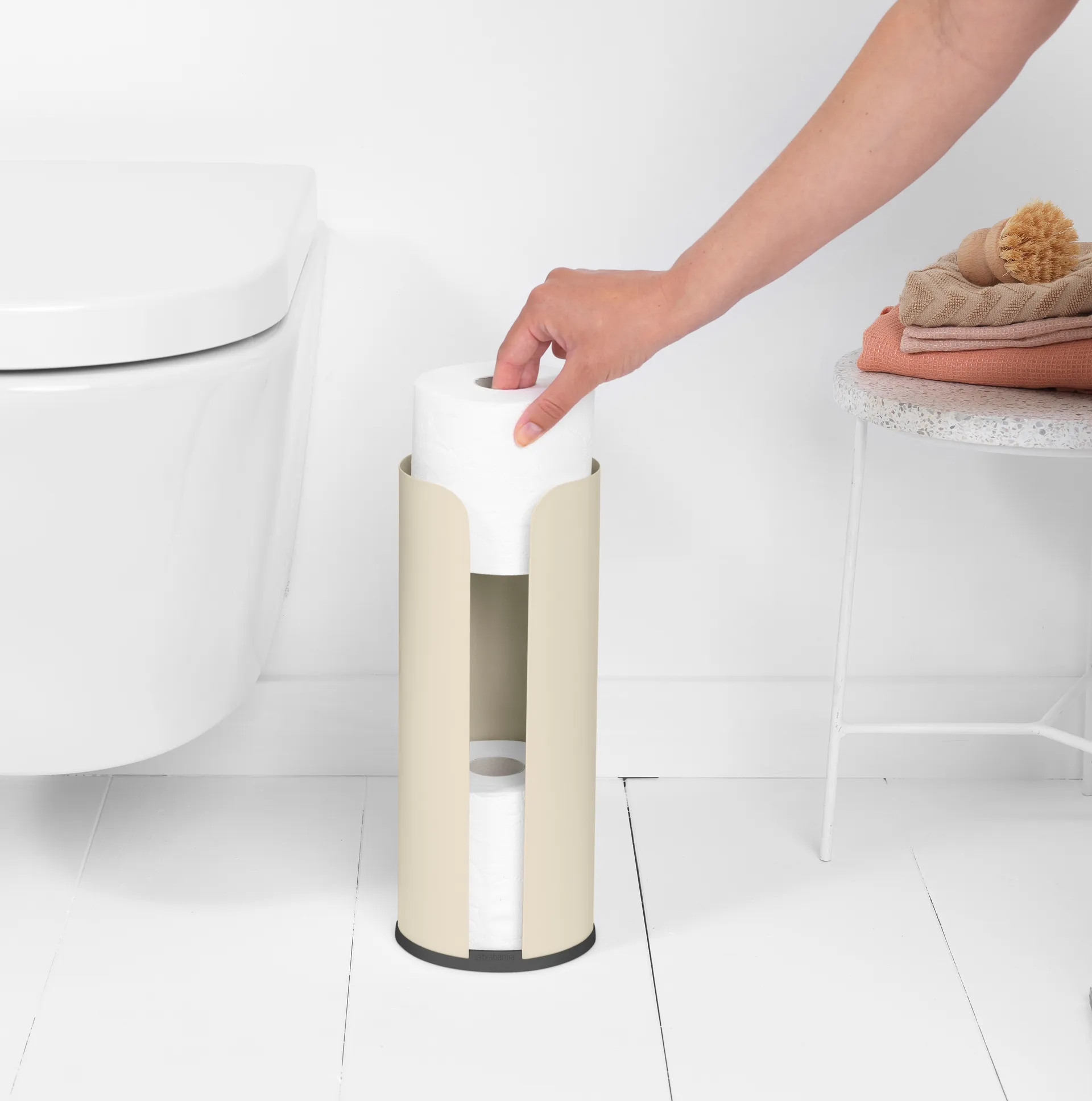 Brabantia ReNew toalettrullebehållare, Soft Beige Brabantia