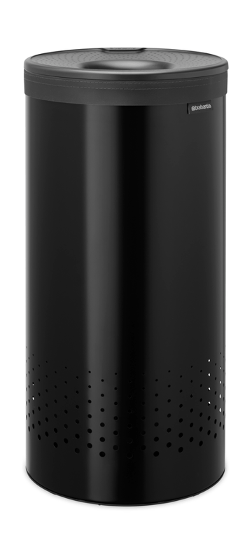 Brabantia tv�ättkorg plastlock 35 L - Mattsvartt - Brabantia