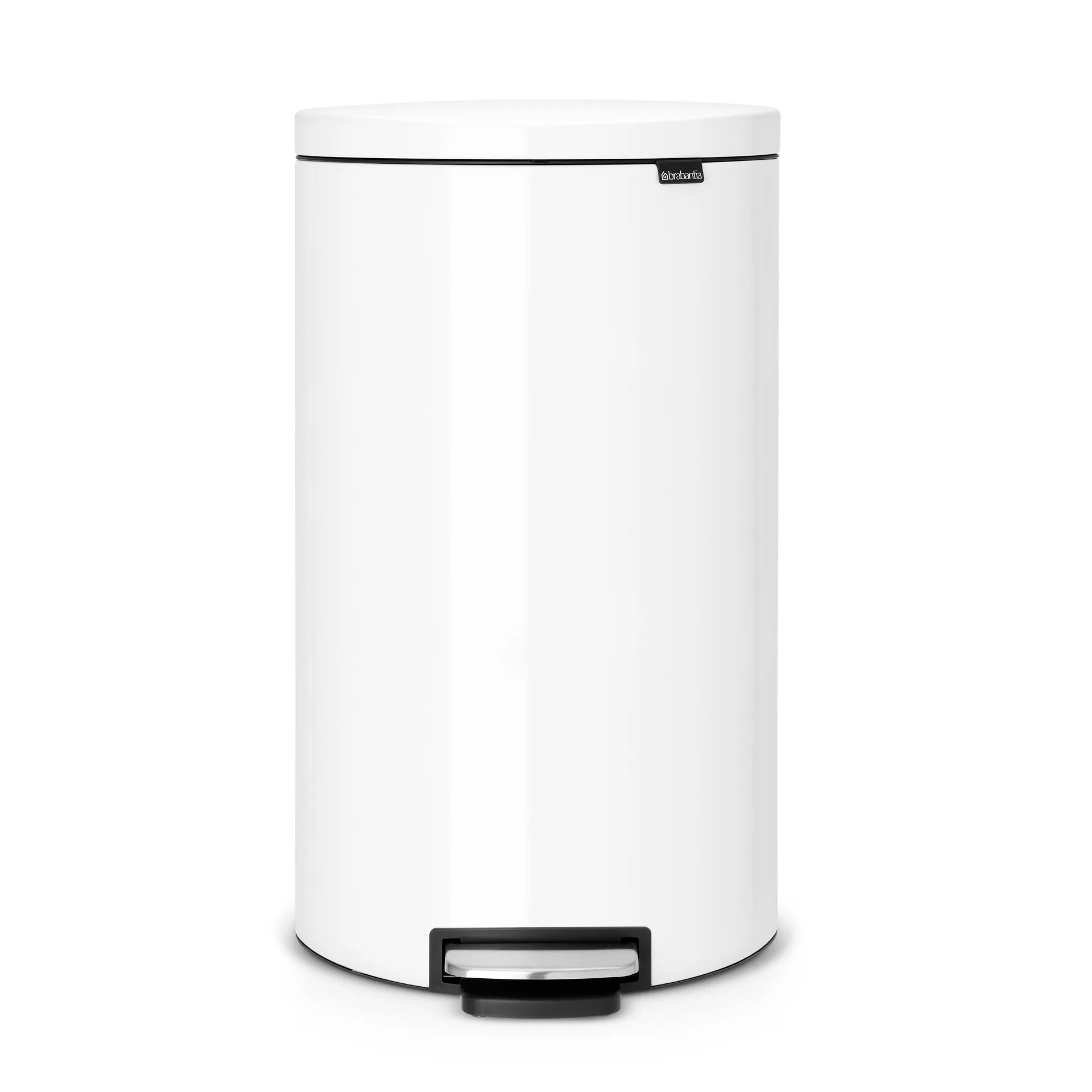 FlatBack+ pedalhink Silent 30 liter, white (vit) Brabantia