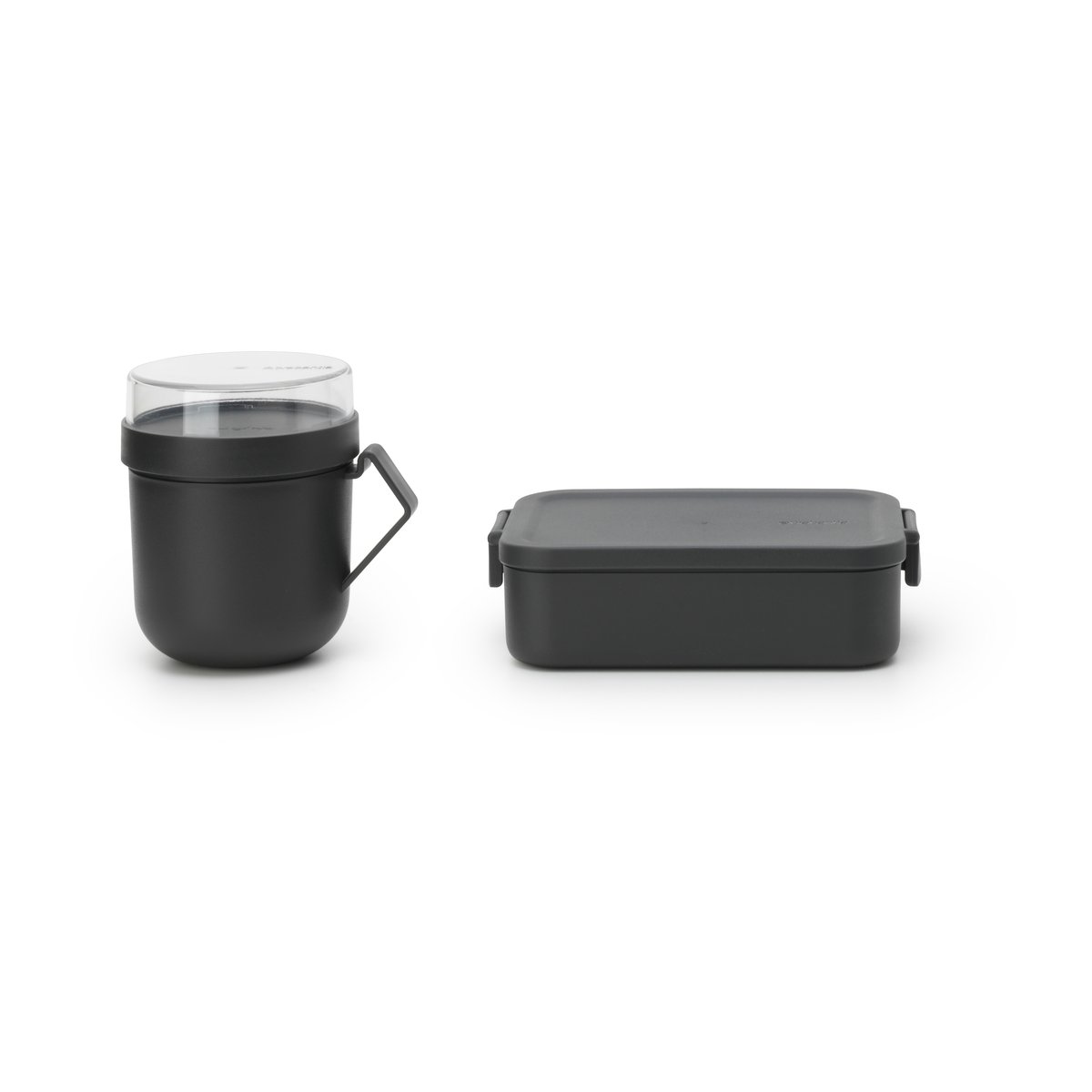 Brabantia Make & Take lunchset 2 delar Mörkgrå | Skandinavisk Design | Matlådor | Grå