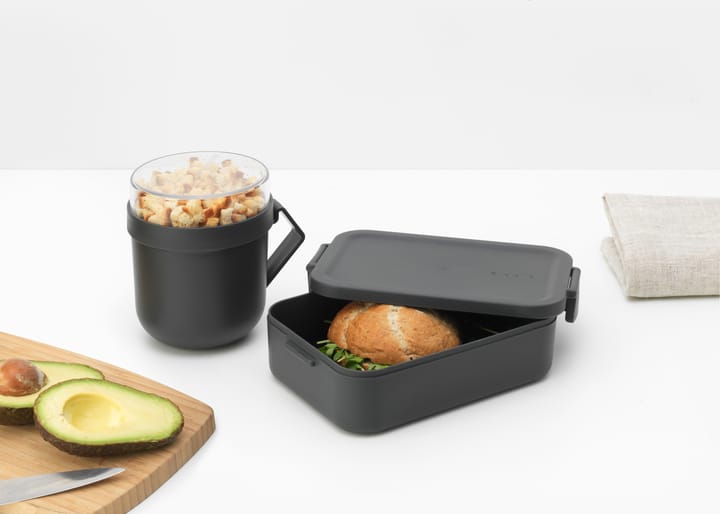 Make & Take lunchset 2 delar, Mörkgrå Brabantia