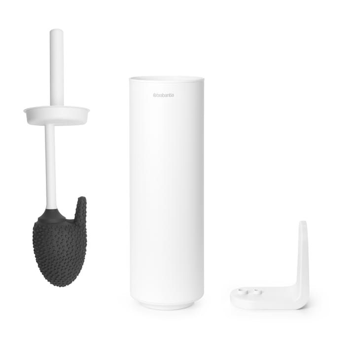 MindSet Toalettborste med Hållare, Mineral Fresh White, silikon Brabantia